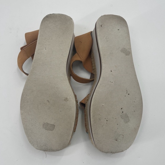 Donald Pilner Anie Leather Platform Espadrilles Sandal- Size 8 - Picture 6 of 8